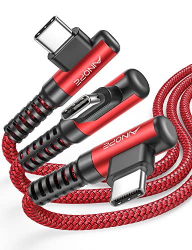 16.5 FT AINOPE USB C Fast Charging Cable – 3.1 A High-Speed Power Delivery with Right-Angle Connector, Durable Nylon Braided Design for Enhanced Flexibility; Compatible with Samsung Galaxy S20, S10, S9, S8 Plus, V30, V20, G6 – Ultimate Charging Solution for Gaming and Streaming