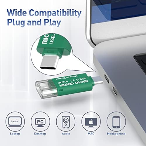 Ultra-Fast INLAND 64 GB Type-C & USB 3.0 Dual Interface Flash Drive – Perfect for Seamless Data Transfer & Portable Storage, 2-Pack Mini Memory Sticks for Effortless File Management