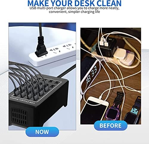 Ultimate 24-Port USB Charging Station Block: 100 W Smart Fast Charger for Multi-Device Powering – Versatile USB A & C Compatibility for i Phone, i Pad, Samsung, and Laptops – Efficient Desktop Solution for Shared Spaces and Home Use
