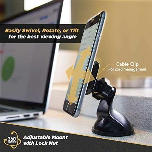 Scosche MXDM Ultra-Strong Magnetic Car Phone Holder – Secure Dashboard Mount for i Phone, Samsung & All Smartphones – Effortless Hands-Free Navigation & Enhanced Driving Safety with Durable Metal Plate