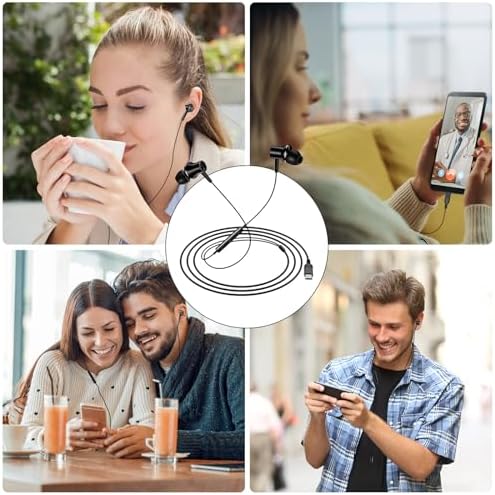 Transform Your Listening Experience with USB C Wired Earbuds – Premium Noise-Canceling In-Ear Headphones for i Phone 16, Galaxy S24 & Pixel 9 – High-Fidelity Sound with Deep Bass and Integrated Microphone – Perfect for Music Lovers and Daily Use