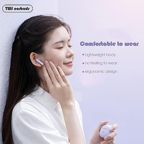 Chic Pink True Wireless Earbuds with Advanced Bluetooth 5.3 – Immersive Noise Cancellation, Powerful Deep Bass & Integrated Microphone – Waterproof Sports-Proof Design for On-the-Go Lifestyle – Perfect Fit for i Phone & Android Users – Transform Your Listening Journey Now!