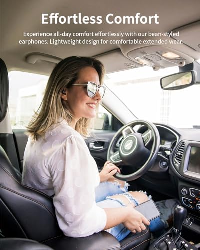 EARTOUS Bluetooth 5.3 Wireless Earbuds – Lightweight Stereo Headphones with 24-Hour Playtime, Ergonomic Comfort, and Superior Microphone Clarity for Seamless Work, Sleep, and Active Lifestyles