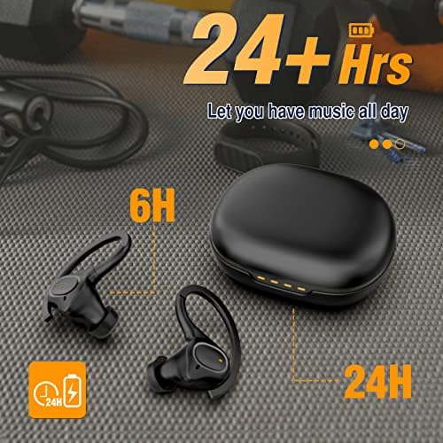 Compact Bluetooth Sport Earbuds for Small Ears – IPX7 Waterproof Wireless Earphones with Advanced Noise Cancellation, 24-Hour Playtime, and Integrated Microphone – Perfectly Engineered for Active Lifestyles in Sleek Black (BE1039)
