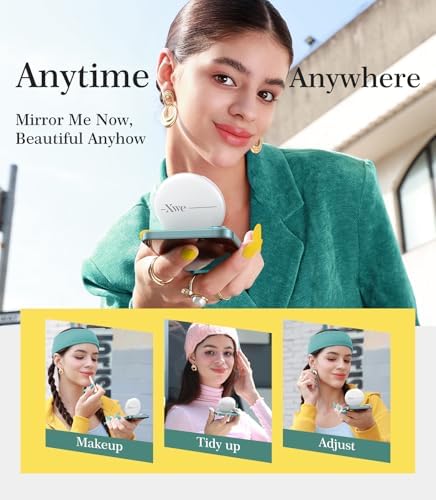 Cell Phone Stand Compatible with Magsafe Mirror Mount [Anti-Scratch & Portable] Girls Women Magnetic Travel Makeup Mirror Desk Fits for iPhone 16/15/14/13/12 Plus Pro Max (Frost) – Enhanced Compatibility and Speed