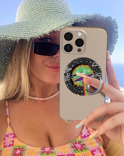 Magnetic Phone Grip Holder for i Phone – Adjustable Mag Safe-Compatible Finger Ring Stand with Fun Designs for Secure Selfies and Video Calls – Lightweight, Durable, and Removable Accessory to Elevate Your Smartphone Experience