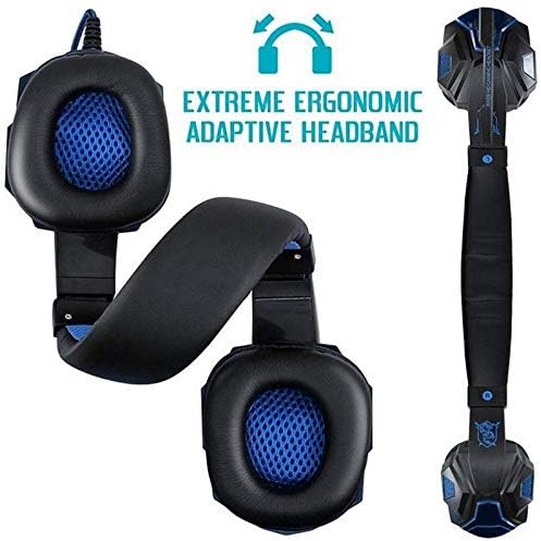 Immerse Yourself in Gaming with the Plextone PC780 RGB Headset – High-Definition Surround Sound for PC, Xbox, PS5 & More – Ergonomic Comfort with Adjustable Mic & Stunning LED Lights – Experience Deep Bass & Clarity for All-Day Play in Striking Black and Blue Design