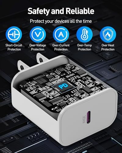 Ultimate 10 FT i Phone 16 Pro Max Charger Bundle: High-Speed 35 W USB-C Wall Adapter with Extra Long Cables for Unmatched Convenience – Perfectly Compatible with i Pad Pro and Google Pixel 9/8/7 for Enhanced Charging Performance