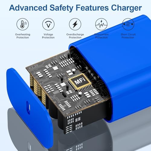 Maximize Your Charging Efficiency with the 20 W USB-C Power Adapter and 10 ft Type C Cable – The Ultimate Fast Charging Solution for i Phone 16, 15 Pro Max, and i Pad Featuring Advanced Safety Mechanisms for Secure On-the-Go Power Management and Unrivaled Compatibility