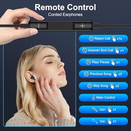 Premium USB-C Wired Earbuds for Samsung Galaxy S Series & i Phone 16 – Unrivaled Sound Clarity, Ergonomic Comfort, and Extensive Device Compatibility – Dual Pack for Enhanced Listening Experience