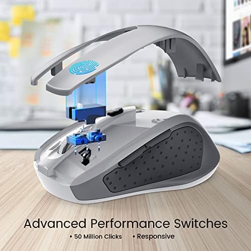 Elevate Your Workflow with the D-09 Wireless Mouse – Ergonomic USB Cordless Design, 5-Level 2400 DPI Precision, 16-Month Battery Life, Perfect for PC, Mac, and Chromebook Users – Convenient 2-Pack for Enhanced Productivity and Ultimate Comfort