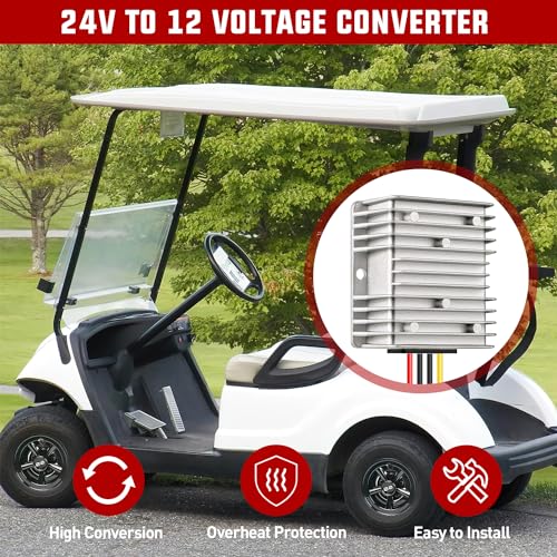 Nilight 48 V to 12 V Waterproof DC Voltage Converter – High-Efficiency 240 W Regulator for Golf Carts & Electric Scooters – Reliable Step-Down Power Supply with Overcurrent Protection and Easy Installation for Enhanced Energy Performance