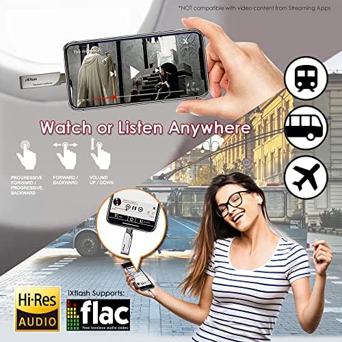 Revolutionize Your Storage with the i Xflash 256 GB Lightning Flash Drive – Apple MFi Certified USB 3.1 for i Phone & i Pad – Fast Data Transfer, Versatile Compatibility with Windows/Mac, Perfect for Hi-Res Audio and Media Backup