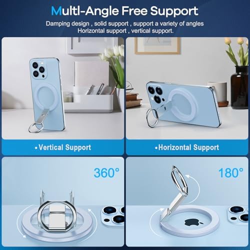 Enhance Your Mobile Experience with the Blue Magnetic Phone Ring Holder for Mag Safe – Premium Ergonomic Grip and Versatile Stand for i Phones and Smart Devices – Stylish, Durable, and Easy-to-Clean Accessory for Everyday Use and Hands-Free Convenience