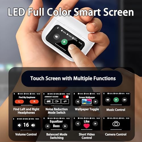 KUIZNE Bluetooth 5.4 Wireless Earbuds – Touch-Controlled, Active Noise Cancelling Technology with 40-Hour Battery – Premium Sound Quality for i OS & Android – Perfect for Commutes, Workouts, and Home Listening Experience