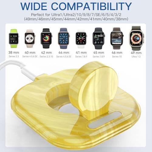 Elevate Your Apple Watch Charging Experience with Our Advanced Magnetic Dock – Ultra-Fast Charging Station for Series 2-10 and Ultra 1 2, Nightstand Mode Functionality, Compact Design for Travel, Superior Stability for Everyday Use, Effortless Power Delivery and Modern Aesthetic