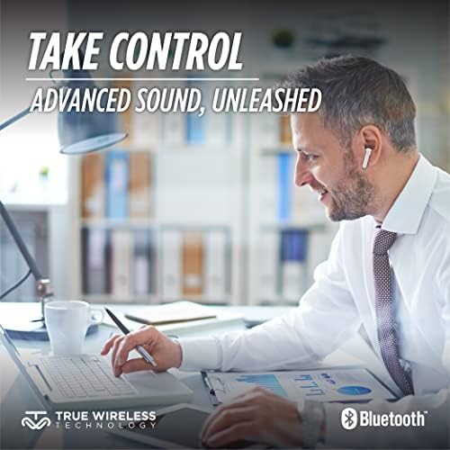 Coby True Wireless Earbuds with Autopair Technology – 22 Hours Playtime, Noise-Canceling Microphones, and IPX6 Waterproof Design for Ultimate Comfort and Durability – Perfect Bluetooth Headphones for i Phone and Android Users (White)