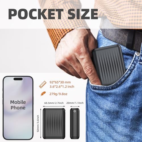 Portable Heated Vest Battery Pack for ORORO & Venustas – Fast Charge Power Bank with LED Display & Dual Adapter Cables for Ultimate Compatibility and Performance in Cold Weather Gear