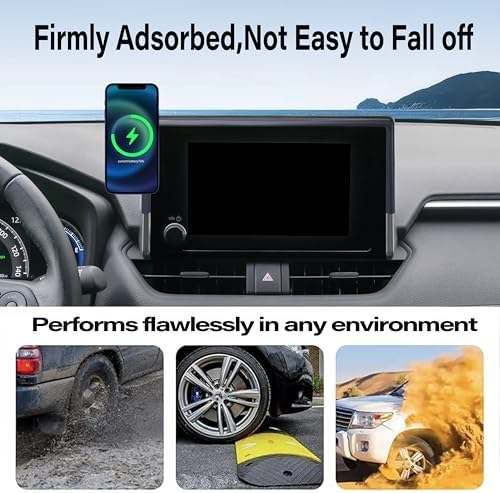 Secure Your Smartphone with Advanced Car Phone Holder for Toyota RAV4 (2019-2025) – 15 W Fast Wireless Charger, 360-Degree Rotation & Hands-Free Convenience for Safer Navigation – Perfectly Fits 7/8 Inch Touch Screens – Premium Stability & Effortless Installation