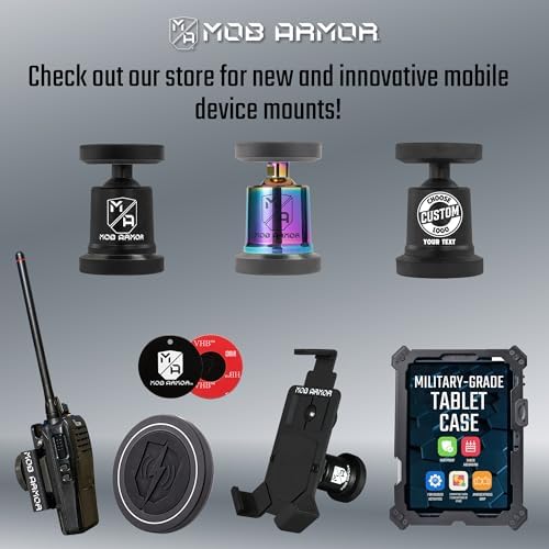 Mob Armor Magnetic Phone Mount Plates – High-Strength Adhesive Steel Discs for Ultimate Hands-Free Navigation & Car Mount Compatibility – 2-Pack Black Vehicle Accessory for Effortless Device Attachment
