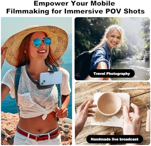 Cell Phone Stand, Neck Cell Phone Holder, Hand Free Flexible Gooseneck Phone Holder for Bed, Neck Phone Holder POV/Vlog Selfie Mount, Universal Multi-Functional Phone Stand for 4.7”-6.7” Phone – Enhanced Compatibility and Speed