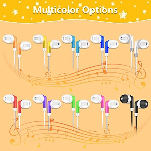 Maximize Classroom Engagement with 60-Pack Vibrant Wired Earbuds – Durable, Comfortable Earphones for Students – Ergonomic In-Ear Fit with 3.5 mm Compatibility for Laptops, Chromebooks & PCs – Tangle-Free Design for Uninterrupted Learning Sessions