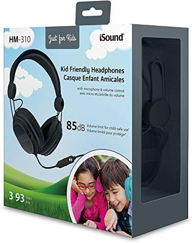 Kid-Safe i Sound DGHP-5540 Headphones in Vibrant Purple – Lightweight, Volume-Controlled Design with Built-In Mic for Enhanced Audio Safety and Compatibility Across Devices