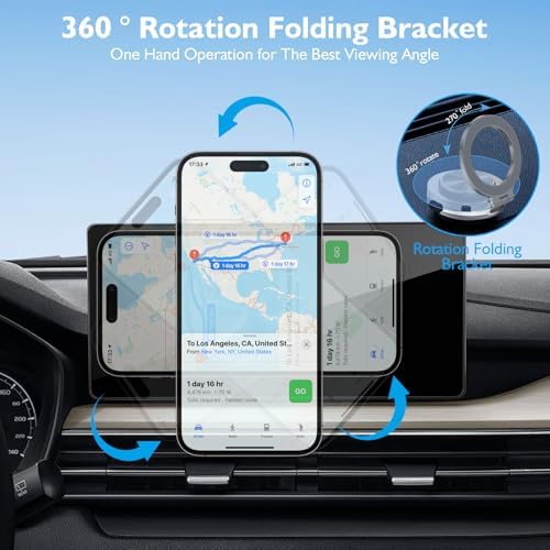 Revolutionize Your Driving Experience with the Electric Vacuum Magnetic Car Phone Mount – 360° Rotating Holder for Optimal Viewing, Universally Compatible with All Phones, Strong Suction for Smooth Surfaces, Effortless Installation & Enhanced Safety in Every Journey – Sleek Black Design for Any Car Interior