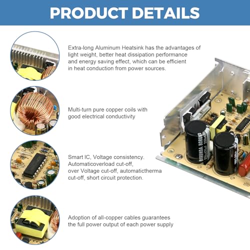 Universal 24 V 10 A AC/DC Power Supply Adapter – 240 W High-Efficiency Switching Converter for LED Lighting & CCTV Systems – Superior Voltage Stability with Advanced Safety Features for Secure Device Performance