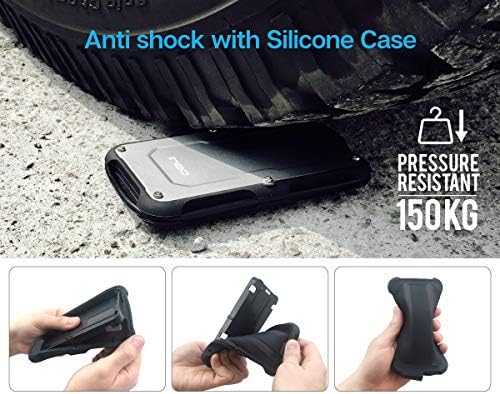 Rugged Waterproof & Shockproof 2.5″ External Hard Drive Enclosure – USB 3.0 Type-A SATA Adapter for 7 mm & 9.5 mm HDD/SSD – UASP Fast Data Transfer for PS4, PS5, Xbox – Tool-Free Installation for On-The-Go Storage