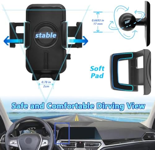 WAAPAK Premium Car Phone Holder Mount for 2014-2023 BMW 3 & 4 Series – Ultimate Smartphone Cradle for Safe Navigation, Thick Case Compatibility, and Effortless Installation – Enhance Your BMW’s Interior with Sleek, Durable Design