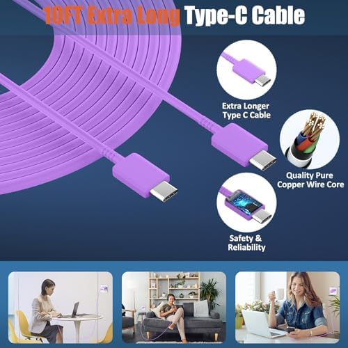High-Speed 30 W USB C Fast Charger for i Phone 15 & 16 Pro Max with 6 FT Cable – Ultimate Compatibility for i Pad and Samsung Galaxy S24 – Compact, Reliable Power Block with Advanced Safety Features for On-the-Go Charging