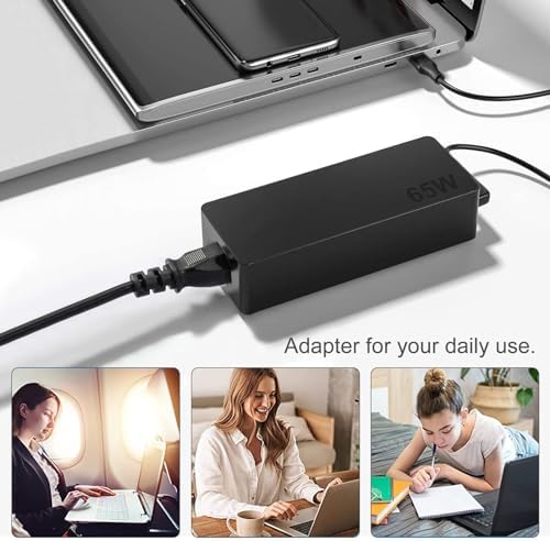 High-Performance 65 W USB-C Power Adapter for Lenovo Think Pad, Yoga, and Chromebook – Fast Charging with Enhanced Safety Features, Universal Compatibility for 45 W Models, and Reliable Dual Voltage Output