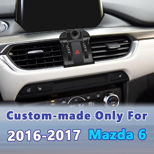 COMETURE Mazda-Specific Car Phone Holder Mount – Premium 360-Degree Adjustable Smartphone Cradle for i Phone & Android – Effortless Installation & Enhanced Driving Safety Accessory for Mazda 6 (2016-2017)