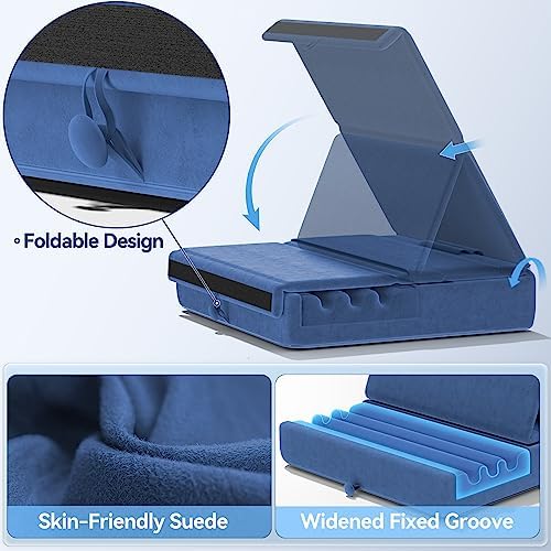 Revolutionize Your Tablet Experience with the KDD Foldable Pillow Holder – Ergonomic Lap & Bed Stand for i Pad Pro, Galaxy Tab, and E-Readers – Ultimate Comfort with Built-In Accessory Pocket & Stylus Mount – Lightweight, Durable Design for Effortless Portability and Posture Improvement