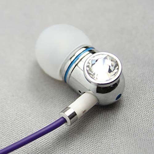 Elevate Your Sound Experience with Ergonomic Comfort Fit In-Ear Earphones – Lightweight & Stylish with Built-In Microphone for Seamless Control, Rich Warm Bass, Perfect for On-the-Go Listening, 3.5 mm Connector, EP101 White Purple, Compatible with All Devices