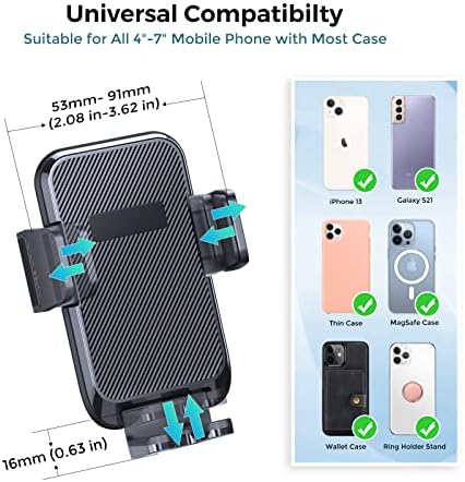 LJFLYXRI Long Arm Car Phone Holder – Heavy-Duty Adjustable Mount with Strong Suction for Secure Dashboard & Windshield Use – Versatile Smartphone Compatibility & 360° Rotation for Safe Navigation & Hands-Free Calls