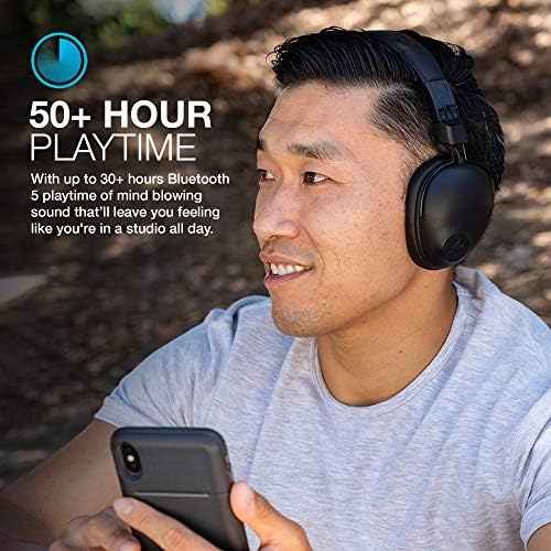 Elevate Your Sound with JLab Studio Pro Wireless Over-Ear Headphones – Unmatched 50+ Hour Battery Life, Custom EQ3 Sound Tuning, Ultra-Comfort Cloud Foam & Luxurious Faux Leather Ear Cushions, Seamless Track Navigation for an Immersive Listening Experience