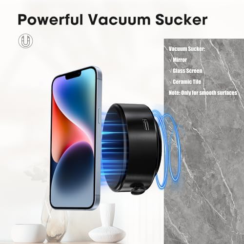 Revolutionary Magnetic Phone Holder for All Smartphones – Ultimate Hands-Free Solution with Vacuum Suction Technology for Car and Gym – Exceptional Stability and Seamless Multitasking Anywhere