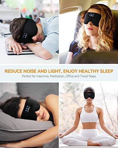 Ultimate Bluetooth Sleep Mask with Built-In Headphones – Perfect for Side Sleepers Seeking Uninterrupted Relaxation – Advanced Wireless Eye Cover for Enhanced Sleep Quality – Soft, Breathable Fabric for All-Night Comfort – Rechargeable Battery for Extended Playback – Ideal Travel Companion for Music Lovers and Restful Sleep