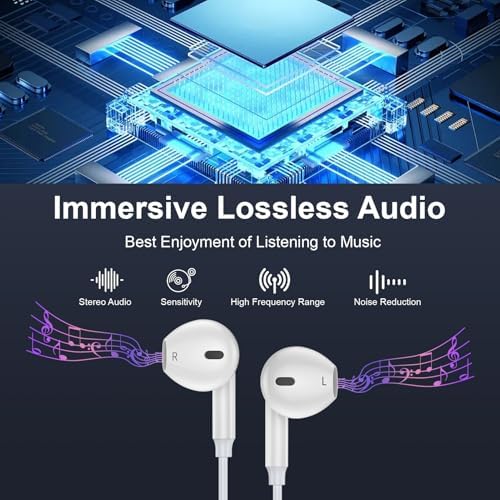 Premium USB-C Wired Earbuds for Samsung Galaxy S Series & i Phone 16 – Unrivaled Sound Clarity, Ergonomic Comfort, and Extensive Device Compatibility – Dual Pack for Enhanced Listening Experience