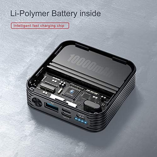 Ultra-Compact 10,000 m Ah Portable Power Bank with Built-in i Phone Charging Cable – Fast Charge & Enhanced Compatibility for i Phone Models 11, XS, XR, X, 8, 8 P, 7, 6, 6 S – Essential Travel Accessory for On-the-Go Power Needs