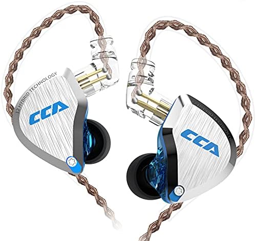 Elevate Your Sound Experience with CCA C12 Hybrid IEM Earphones – 5 Balanced Armature & 1 Dynamic Driver Design for Audiophiles, Musicians, and DJs – Superior Noise Isolation, Enhanced Compatibility, and Ergonomic Comfort for Extended Use