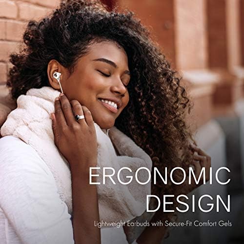 Premium Lightning Earbuds – Apple MFi Certified In-Ear Headphones with Enhanced Bass, Built-In Microphone for Hands-Free Calling, and Track Controls – Vibrant Red for Ultimate Style and Compatibility