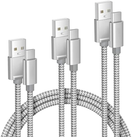 Versatile Elebase USB C Charger Cable Trio – 1.5/3.3/6.6 FT Fast Charging Cords for i Phone 15/16 Max, Samsung Galaxy S8-S24, and Motorola Devices – Durable, Tangle-Free Design for Rapid Data Transfer and Enhanced Compatibility