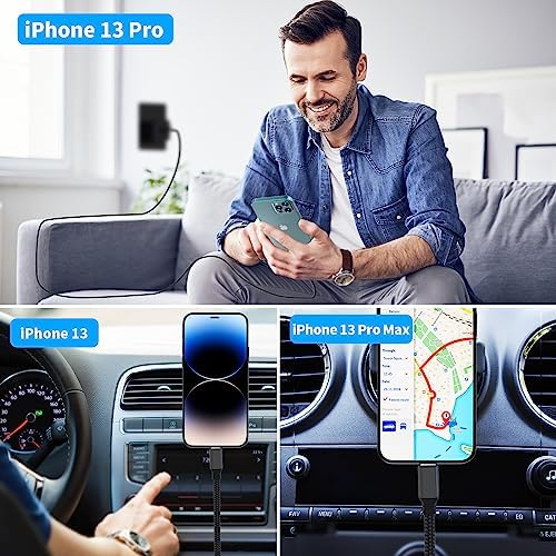 Braveridge 66 W Dual Port USB-C Car Charger for i Phone 16 – MFi Certified Fast Charging with Type-C Braided Cable – Enhanced Compatibility for i Phone 16/16 Pro Max/15/15 Pro/i Pad – Ideal for Road Trips and On-the-Go Power Solutions