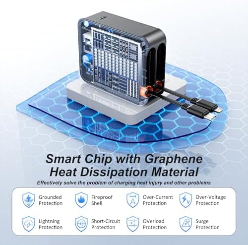 Transform Your Charging Experience with the Ultimate 3-in-1 Retractable Wall Charger – 35 W USB-C Power Block with Dual Cables and Foldable Plug for Maximum Portability – Fast 62 W Charging for i Phone 16/15/14/13/12/11, i Pad, Samsung, LG, and More – Unmatched Versatility and Cutting-Edge Speed for Every Device You Own