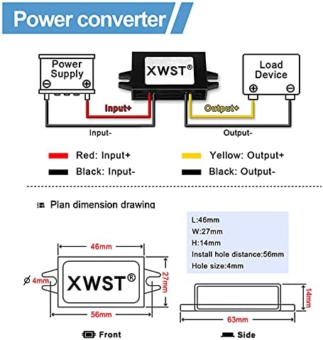 Versatile Waterproof DC/DC Buck Converter: 36 V/48 V to 5 V Step Down Module – 6 A, 30 W Power Supply for Automotive, Marine & Solar Applications – Enhanced Efficiency & Safety Features for Reliable Power Delivery