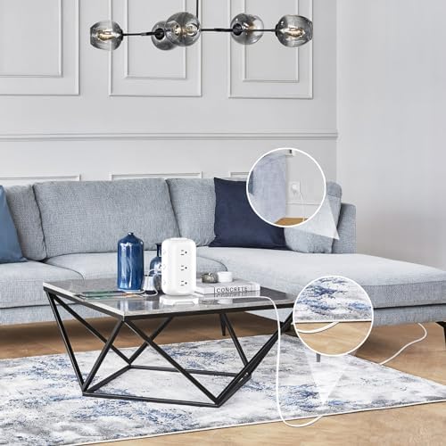 Revolutionize Your Charging Experience with the AOFO Power Strip Tower: 12 AC Outlets & 4 USB Ports (1 USB-C) Surge Protector with 10 Ft Extension Cord, Overload Protection, and Bulky Plug Compatibility for Home, Office, and Dorm Efficiency.