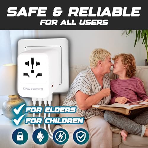 Universal Travel Adapter with 35 W PD Fast Charging, Dual USB Type-C Ports, and Integrated Surge Protection – Your Essential Companion for Global Adventures in USA, AU, EU, UK and Beyond